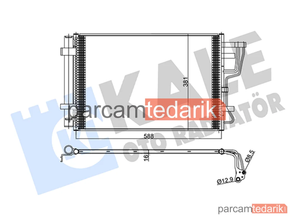 345455 | Klima Kondenseri — Kia Ceed SW, Hyundai i30, Kia Ceed