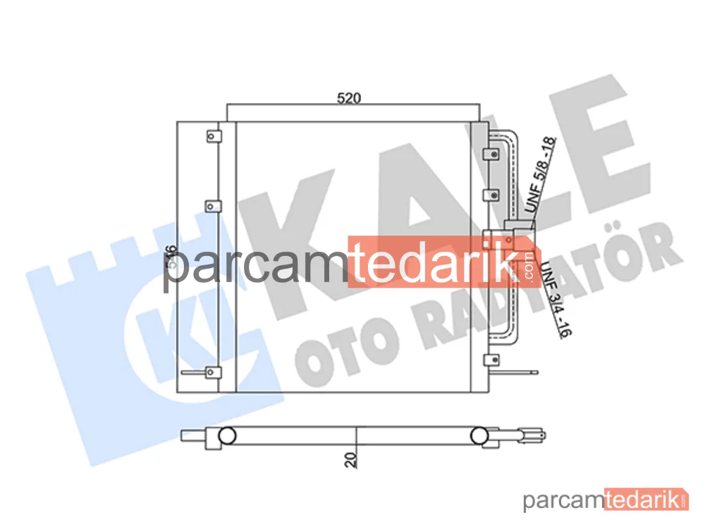 345485 | Klima Kondenseri — Land Rover Range Rover II