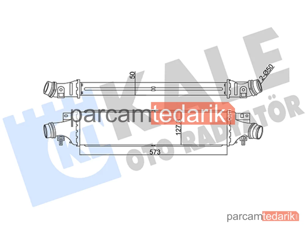 345500 | Turbo Radyatörü — Opel Corsa D