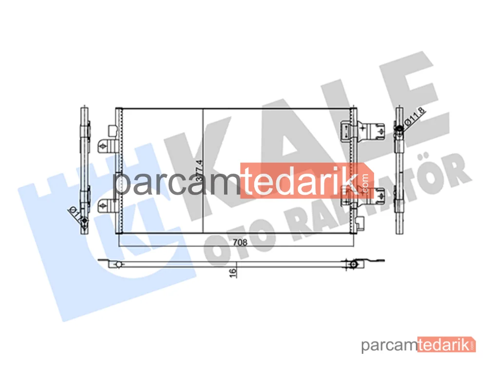 345565 | Klima Kondenseri — Nissan Interstar, Opel Movano A, Renault Master II