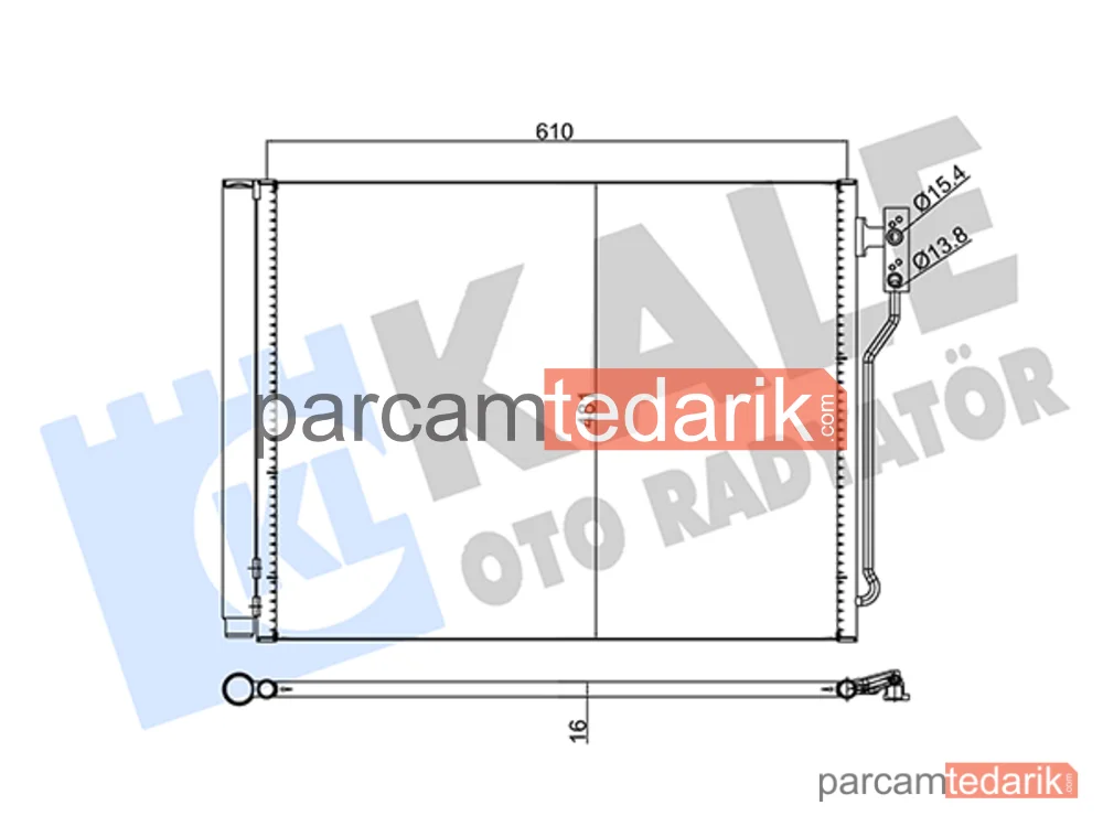 345620 | Klima Kondenseri — BMW 5, BMW 5 Touring