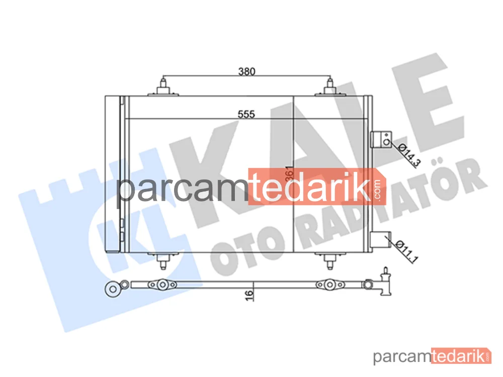 345665 | Klima Kondenseri — Peugeot 508 SW I, Peugeot 508 I, Citroen C5 III