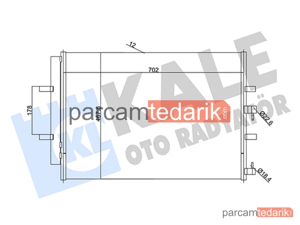 345695 | Klima Kondenseri — Ford Transit V363, Ford Transit Custom V362, Ford Tourneo Custom V362