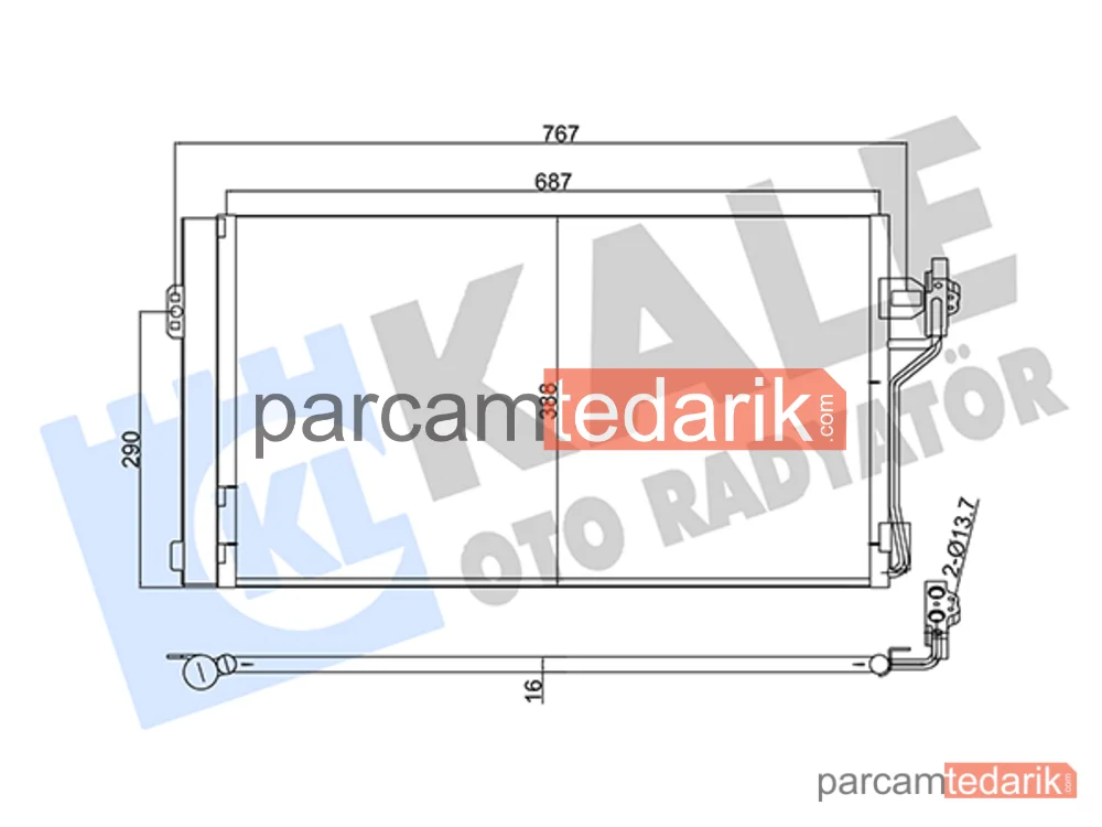 345760 | Klima Kondenseri — Mercedes-Benz Vito, Mercedes-Benz Vito / Mixto, Mercedes-Benz Viano