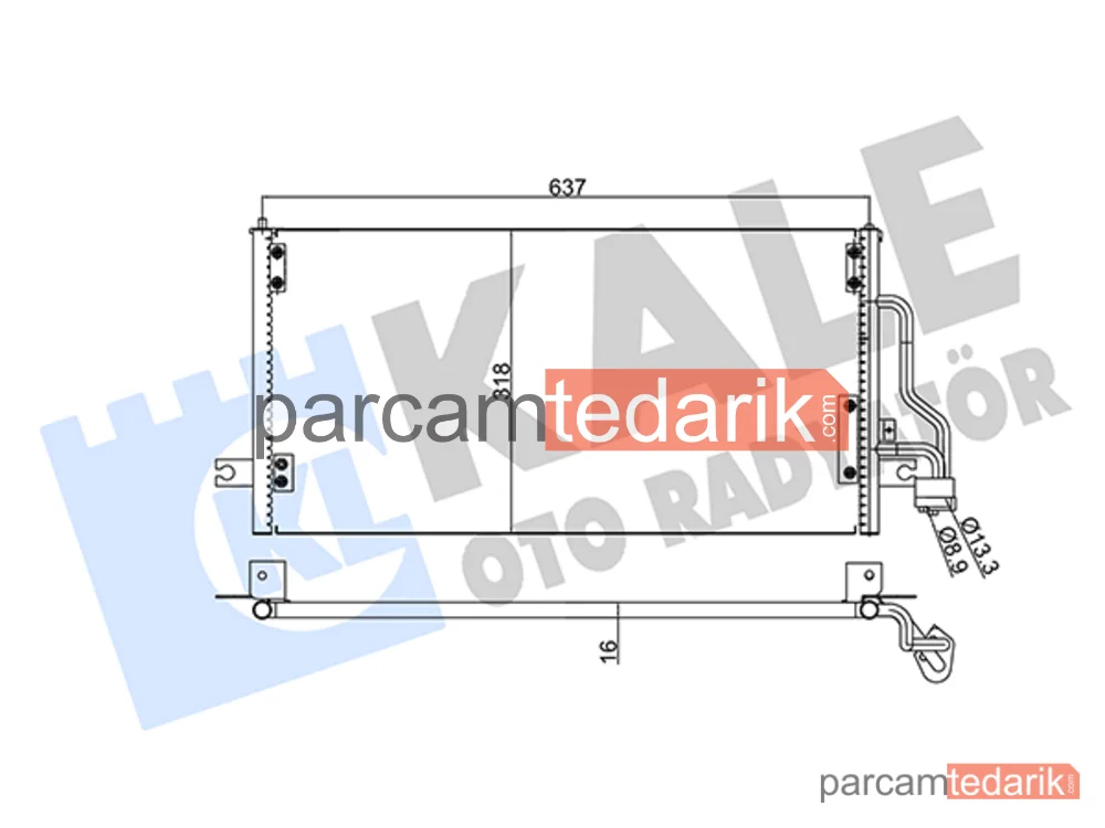345765 | Klima Kondenseri — Mitsubishi Lancer V, Mitsubishi Colt IV, Mitsubishi Lancer IV