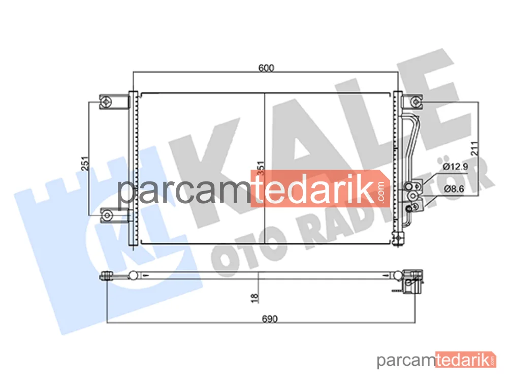 345785 | Klima Kondenseri — Mitsubishi Pajero Sport I