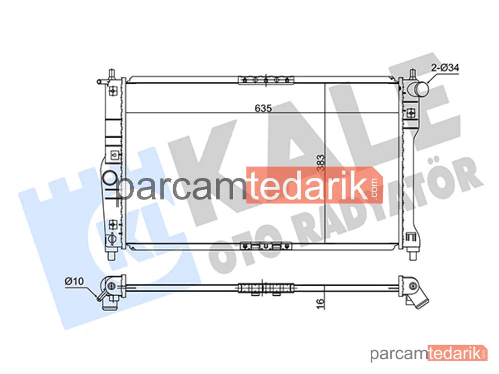 345895 | Su Radyatörü — Daewoo Lanos, ZAZ Chance, ZAZ Sens