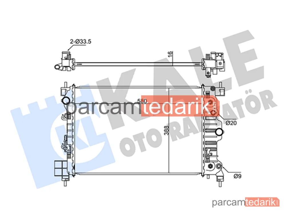 346080 | Su Radyatörü — Chevrolet Aveo