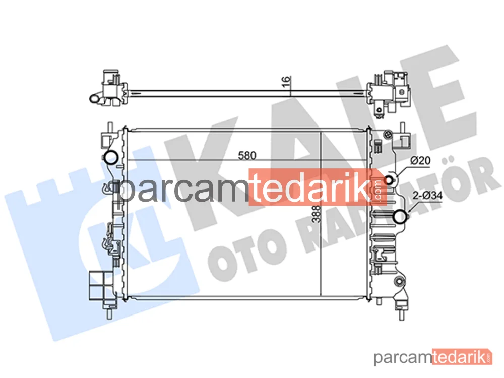 346085 | Su Radyatörü — Chevrolet Aveo