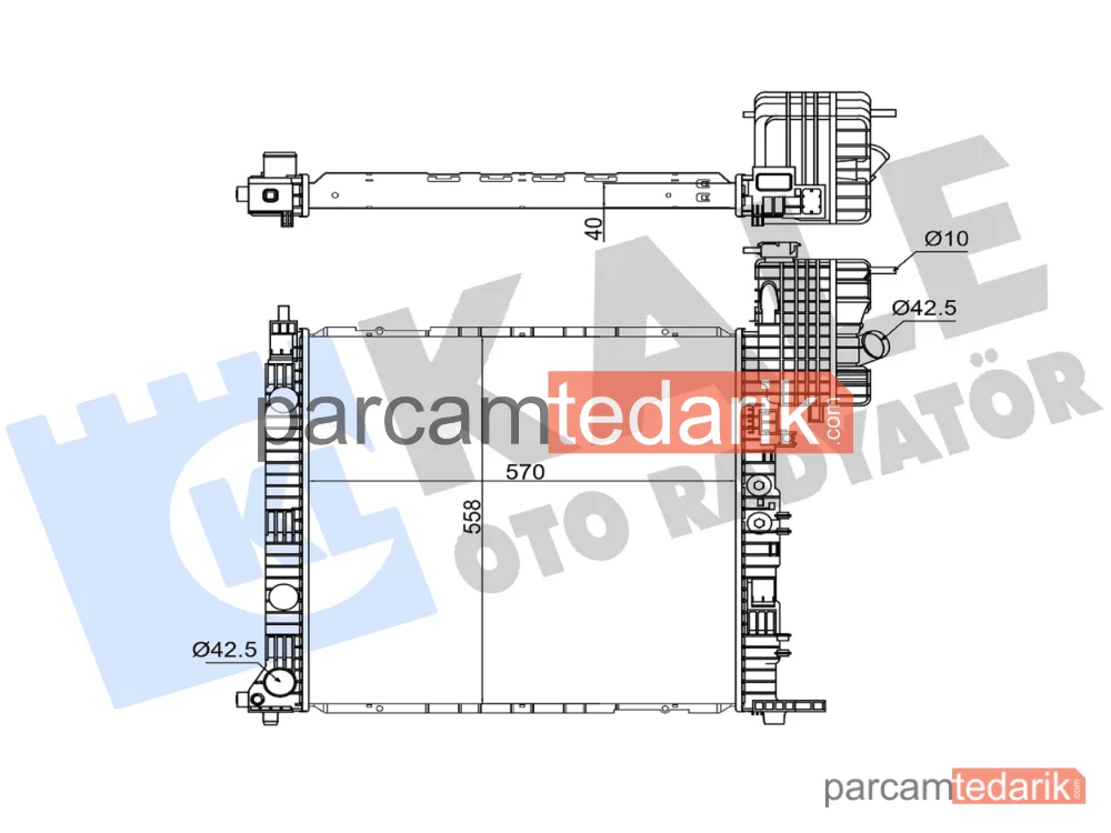 346170 | Su Radyatörü — Mercedes-Benz Vito, Mercedes-Benz V-Serisi