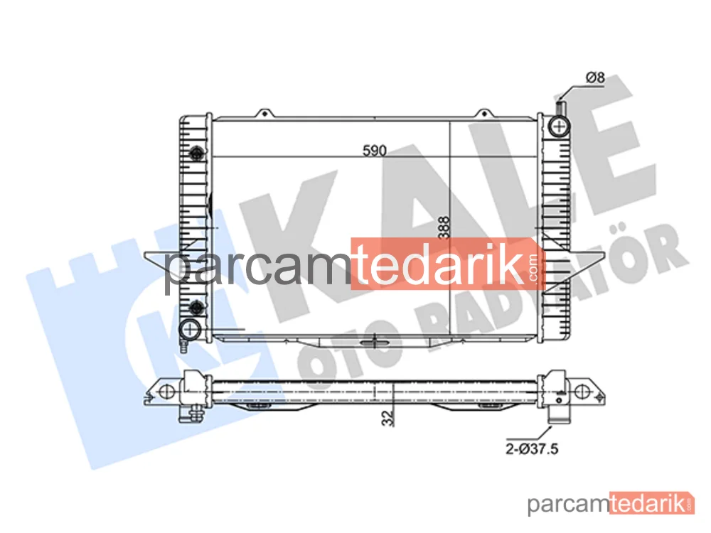 346225 | Su Radyatörü — Volvo V70 I, Volvo S70, Volvo C70 I Cabrio