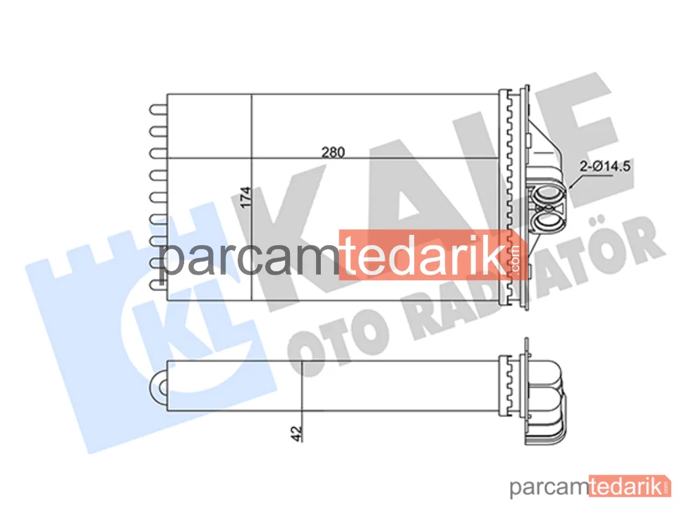 346335 | Kalorifer Radyatörü — Chrysler Voyager / Grand Voyager III