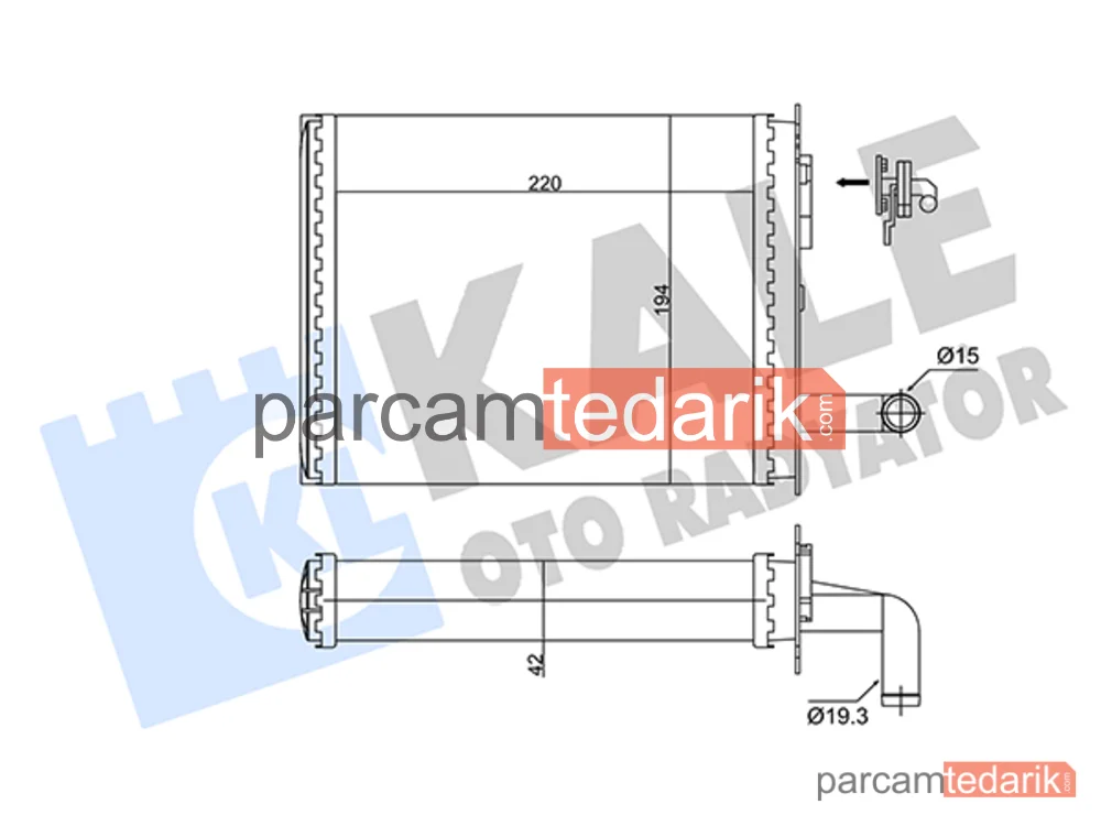 346345 | Kalorifer Radyatörü — Fiat Palio, Fiat Strada, Fiat Palio Weekend