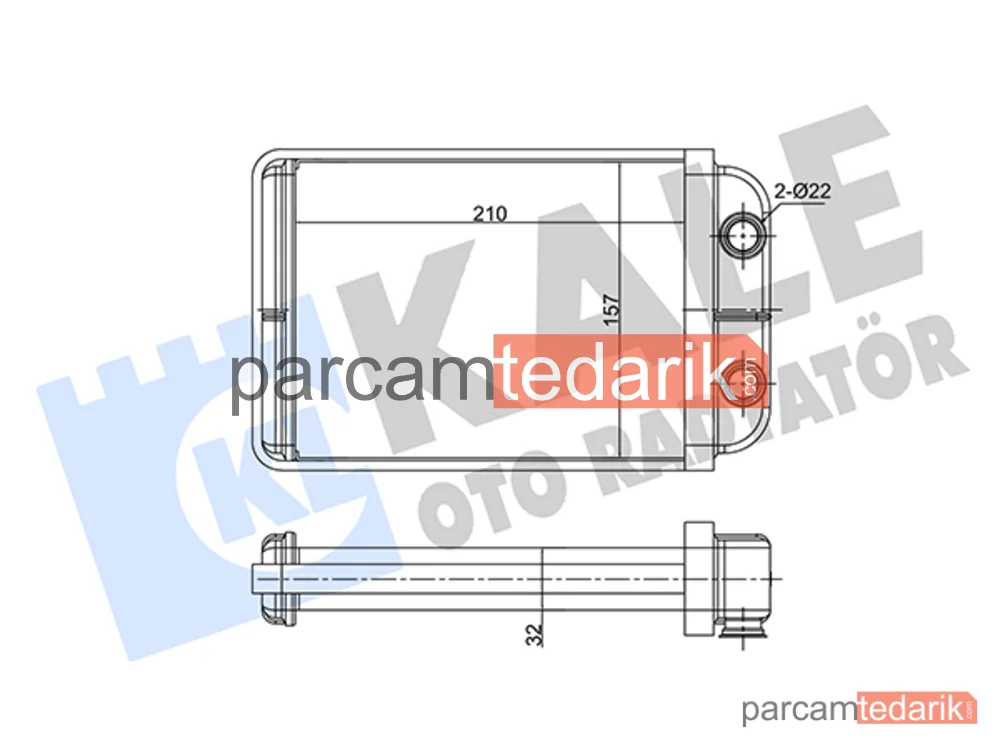 346350 | Kalorifer Radyatörü — Fiat Bravo II, Fiat Stilo Multi Wagon, Fiat Stilo