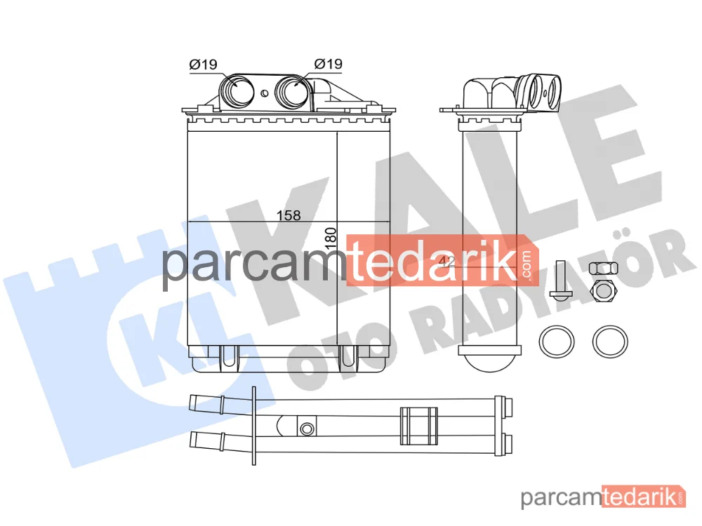 346355 | Kalorifer Radyatörü — Fiat Panda, Fiat 500, Ford KA