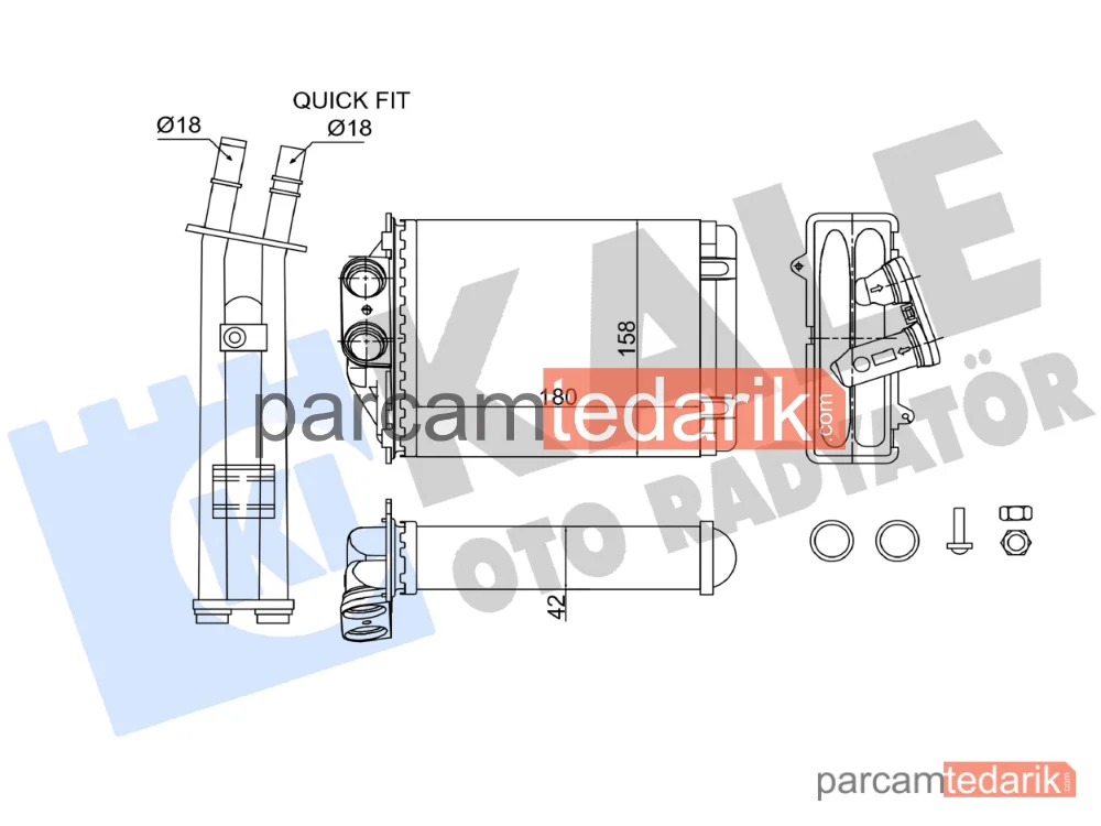 346360 | Kalorifer Radyatörü — Abarth 500 / 595 / 695, Abarth 500C / 595C / 695C, Fiat 500
