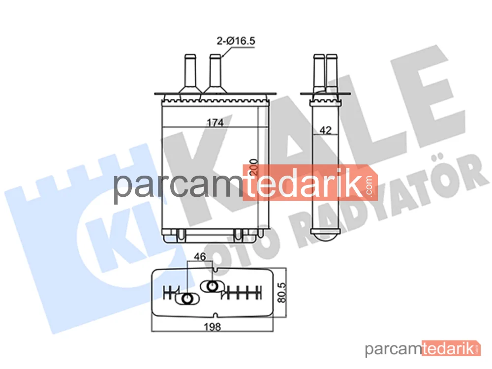 346370 | Kalorifer Radyatörü — Fiat Punto, Fiat Punto Cabrio