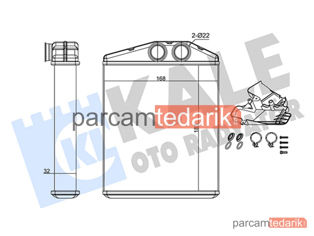 346385 | Kalorifer Radyatörü — Saab 9-3, Opel Vectra C, Saab 9-3 Cabrio