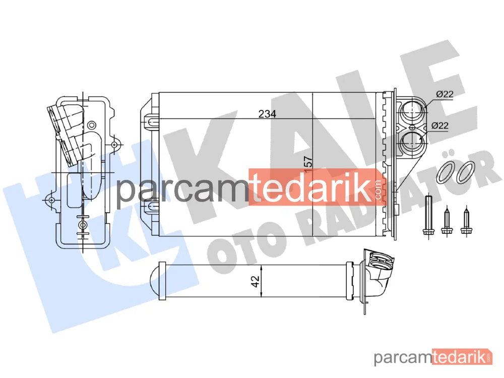346475 | Kalorifer Radyatörü — Citroen C5 I, Citroen C5 I Break