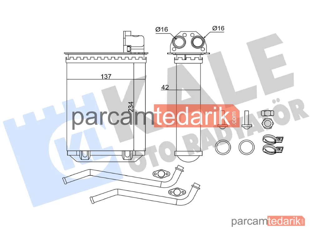 346495 | Kalorifer Radyatörü — Peugeot 205 II, Peugeot 205 I, Peugeot 309 I