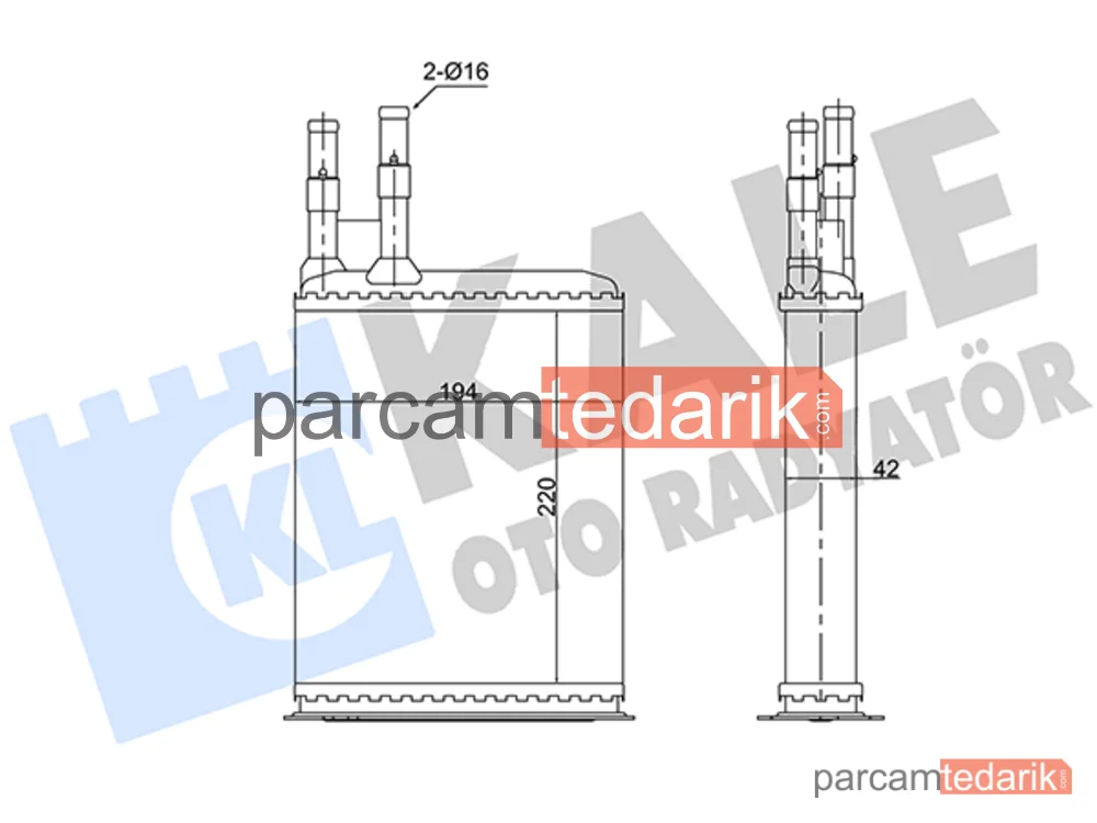 346515 | Kalorifer Radyatörü — Fiat Ducato, Peugeot Boxer, Citroen Jumper I