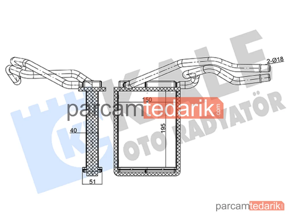 346540 | Kalorifer Radyatörü — Ford Fusion, Ford Fiesta V, Mazda 2