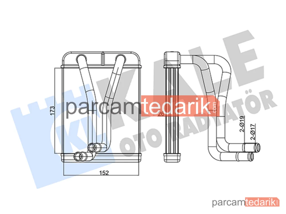 346575 | Kalorifer Radyatörü — Kia Carens I MPV