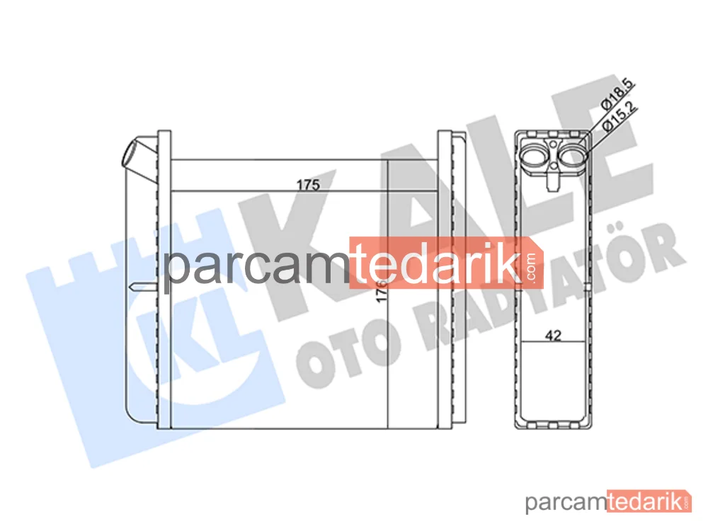 346665 | Kalorifer Radyatörü — Opel Vectra A, Opel Calibra A