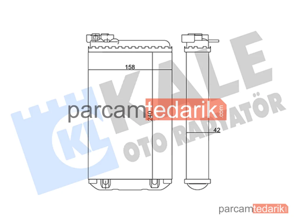 346670 | Kalorifer Radyatörü — Opel Omega A, Opel Senator B, Mercedes-Benz E-Serisi
