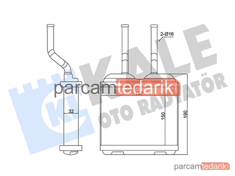 346685 | Kalorifer Radyatörü — Chevrolet Corsa, Opel Combo, Opel Tigra