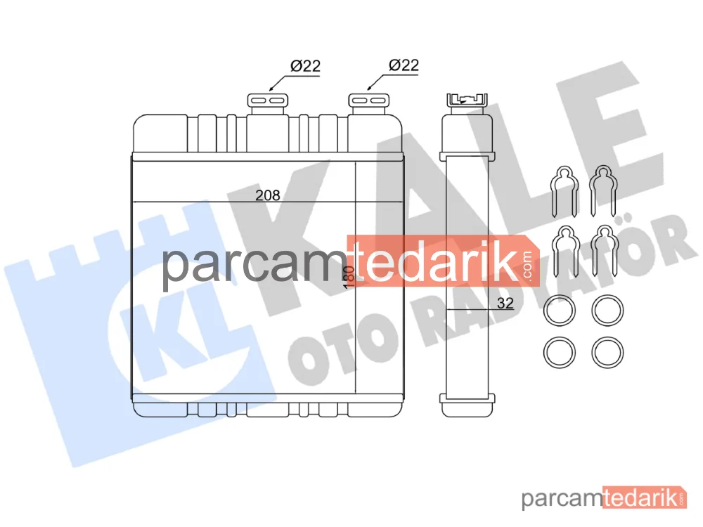 347115 | Kalorifer Radyatörü — Opel Astra G, Opel Astra G Coupe, Opel Zafira / Zafira Family B