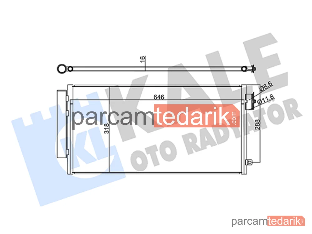 347285 | Klima Kondenseri — Fiat 500L, Fiat Tipo, Fiat Egea