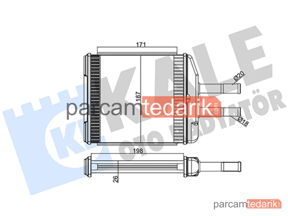 347345 | Kalorifer Radyatörü — Chevrolet Epica, Daewoo Tosca, Chevrolet Evanda