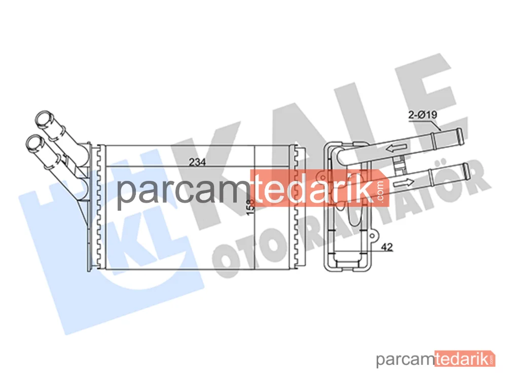 347370 | Kalorifer Radyatörü — Audi A4 B5, VW Passat B5, VW Passat B5 Variant