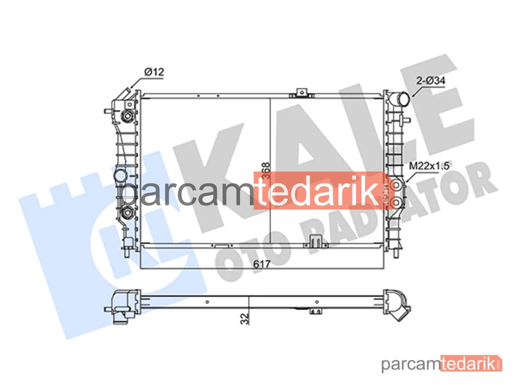 347480 | Su Radyatörü — Opel Vectra A, Opel Calibra A