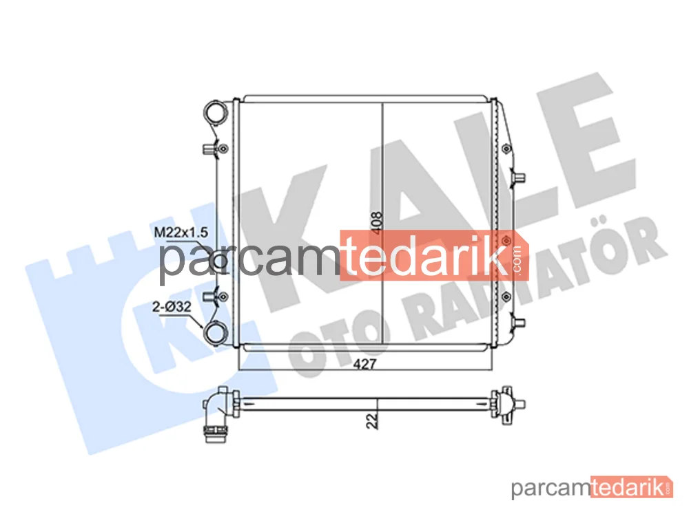 347525 | Su Radyatörü — VW Polo V, Seat Cordoba, VW Polo IV