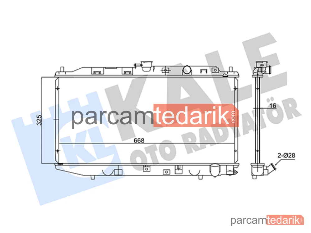 347540 | Su Radyatörü — Honda Civic IV, Honda Civic IV Shuttle, Honda CRX II