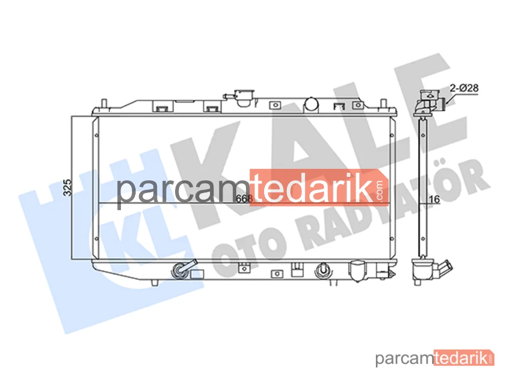 347545 | Su Radyatörü — Honda Civic IV, Honda Civic IV Shuttle, Honda CRX II