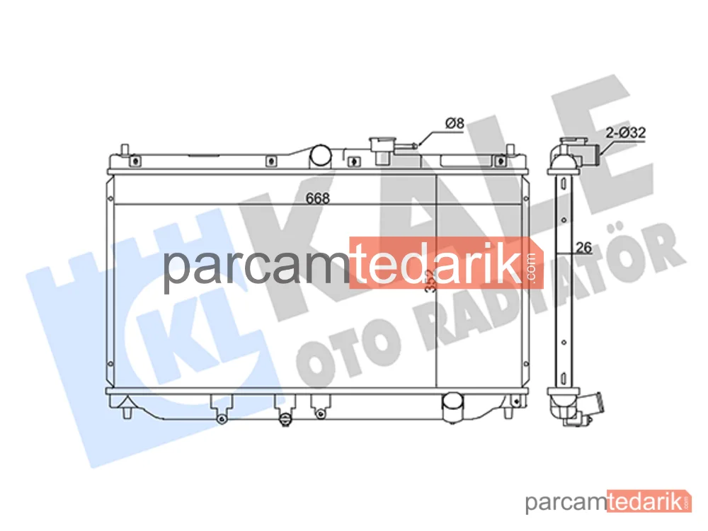 347570 | Su Radyatörü — Honda Accord IV Aerodeck, Rover 600 I