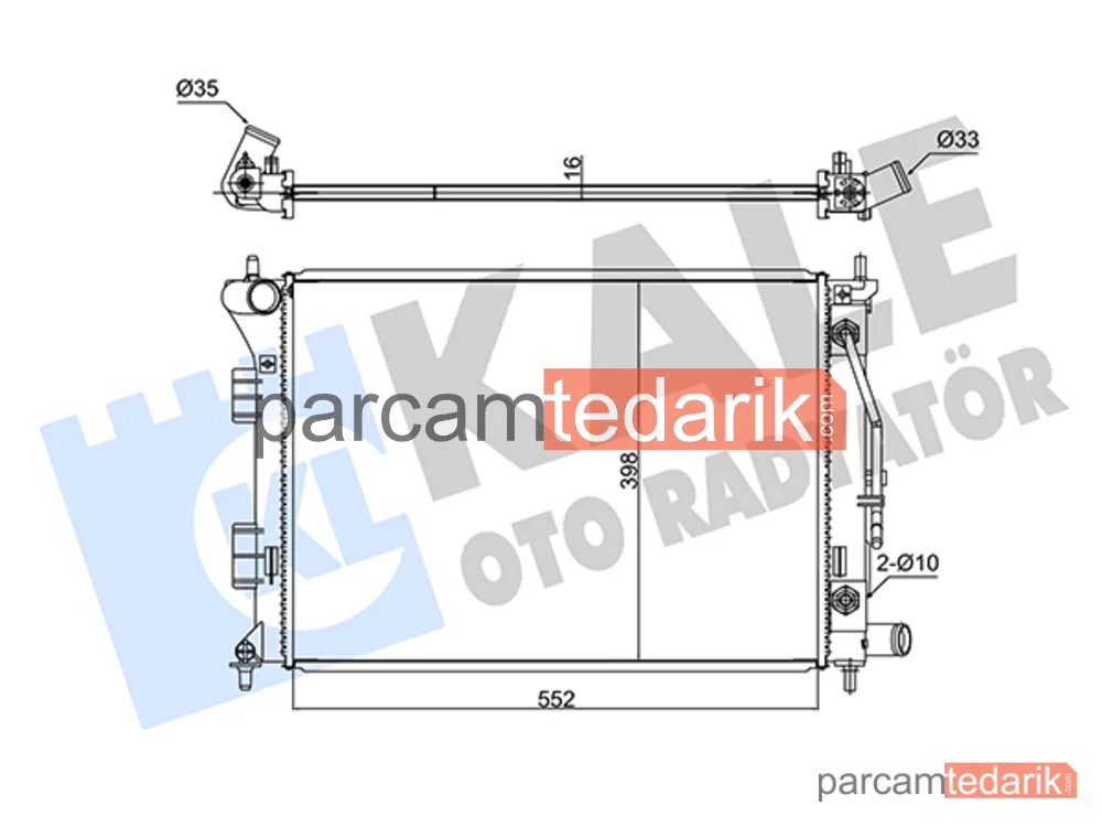 347790 | Su Radyatörü — Kia Cerato III, Hyundai Elantra V, Hyundai i30