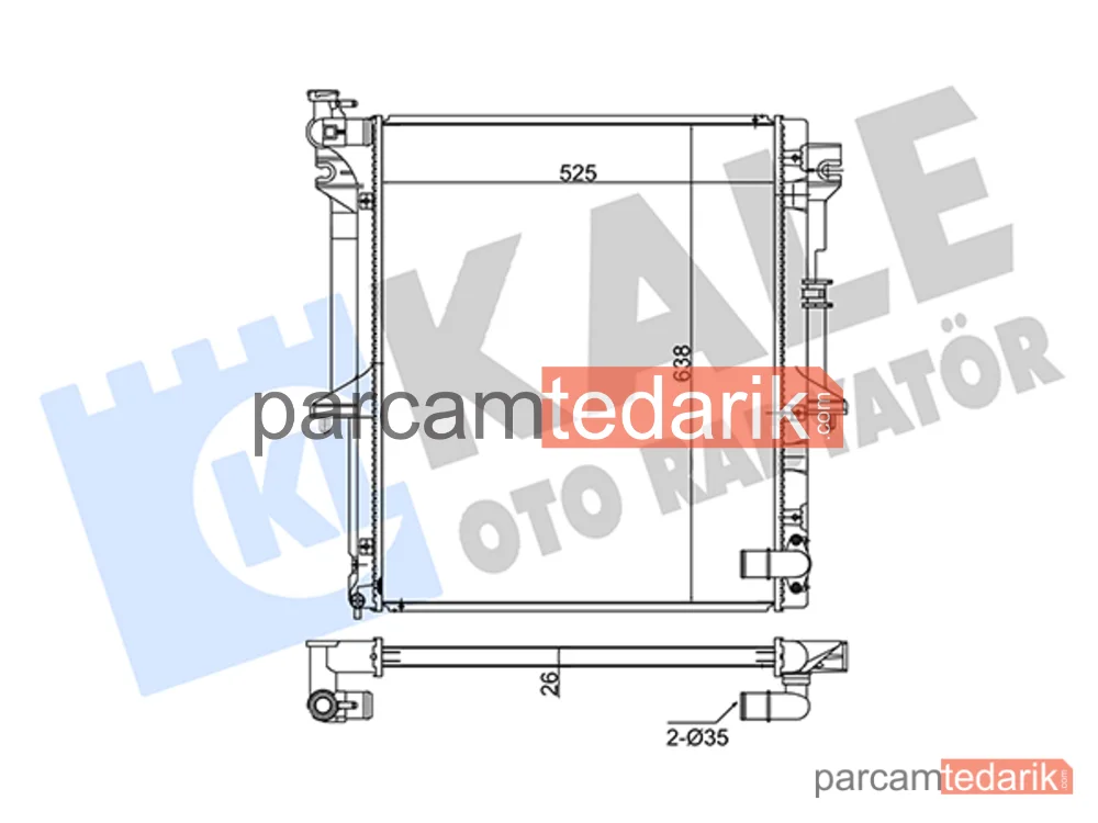 347960 | Su Radyatörü — Mitsubishi L200 / Triton, Mitsubishi L200 / Triton Platform şasi