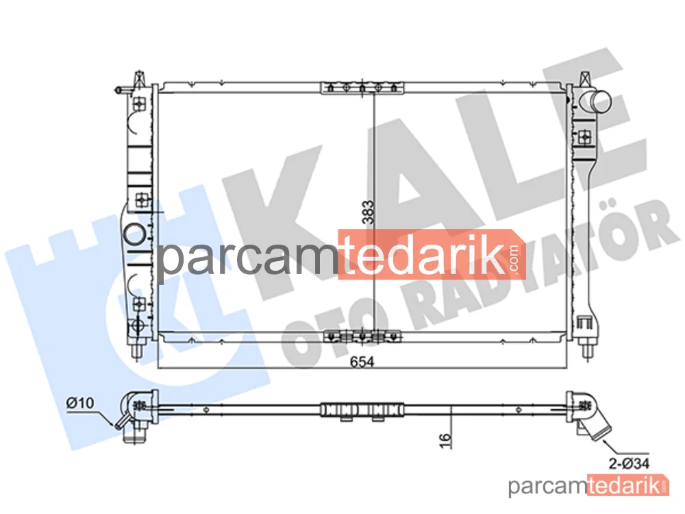 348205 | Su Radyatörü — Daewoo Nubira, Daewoo Nubira Wagon