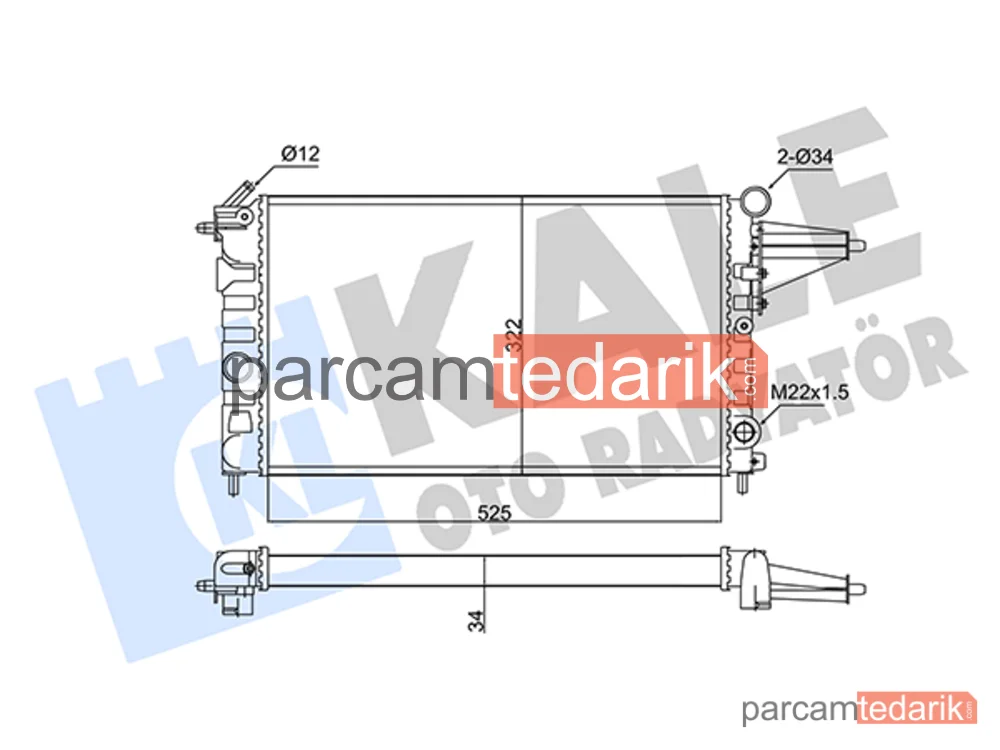 348210 | Su Radyatörü — Opel Vectra A