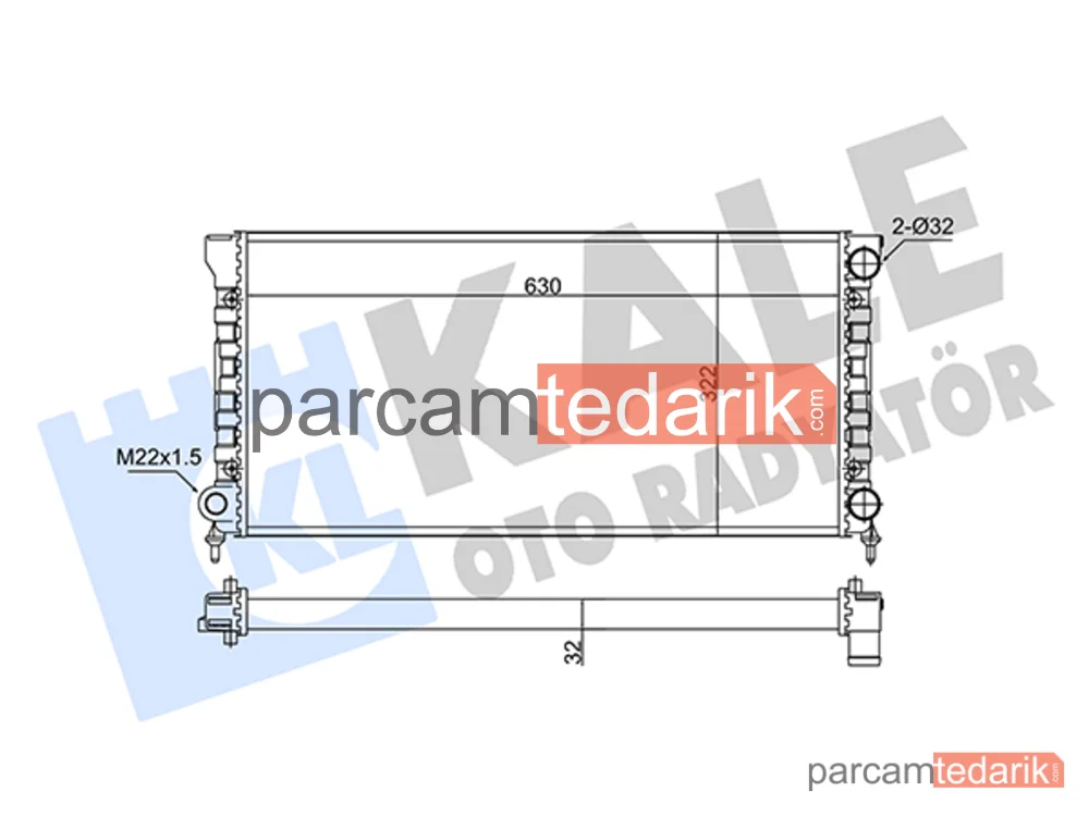 348285 | Su Radyatörü — VW Passat B3/B4, VW Passat B3/B4 Variant
