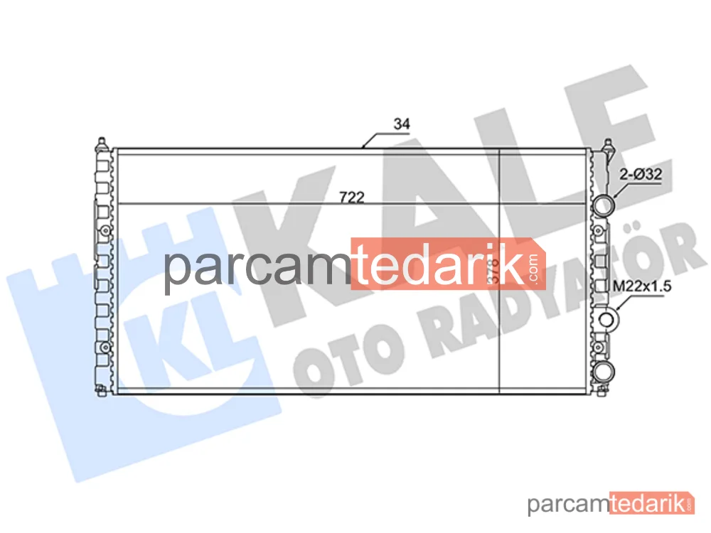 348290 | Su Radyatörü — VW Passat B3/B4, VW Passat B3/B4 Variant