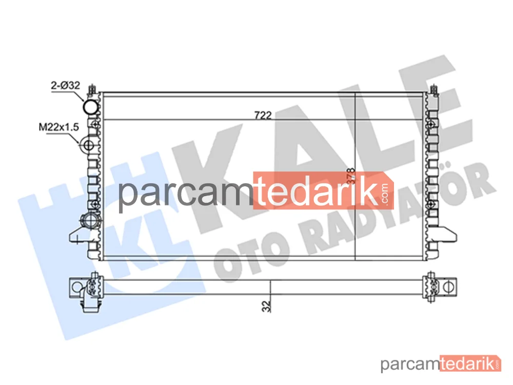 348295 | Su Radyatörü — VW Passat B3/B4, VW Passat B3/B4 Variant