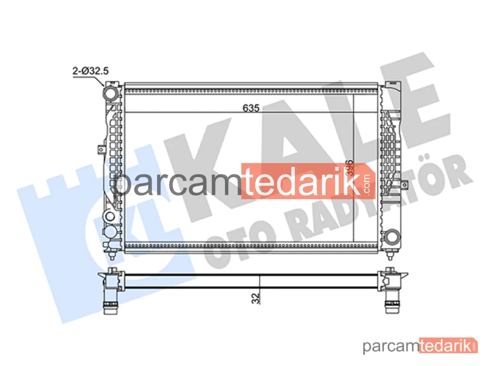 348305 | Su Radyatörü — Audi A4 B5, Audi A6 C5, VW Passat B5 Variant
