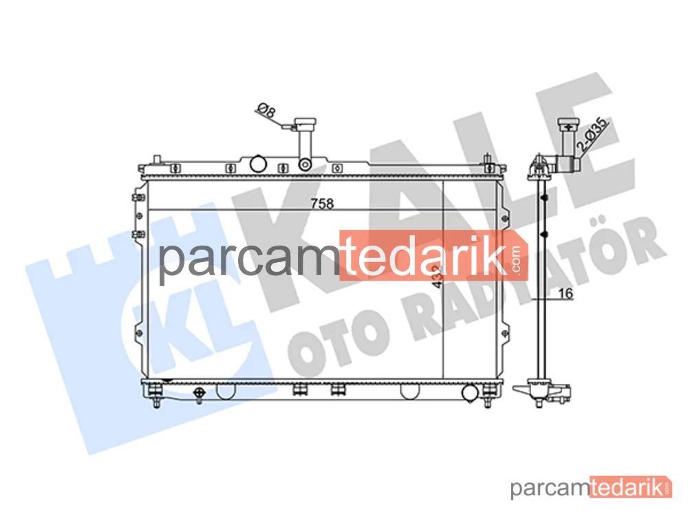348345 | Su Radyatörü — Hyundai H-1 Travel, Hyundai H-1 Cargo