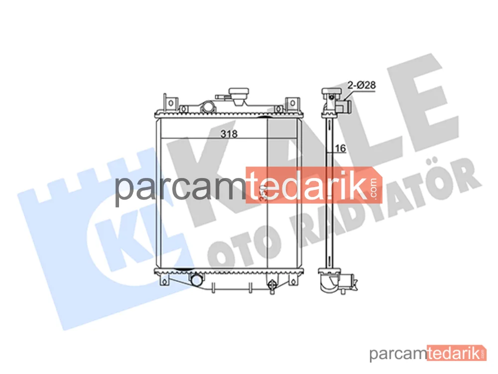 348415 | Su Radyatörü — Suzuki Swift II, Suzuki Cultus II, Suzuki Swift Cabrio