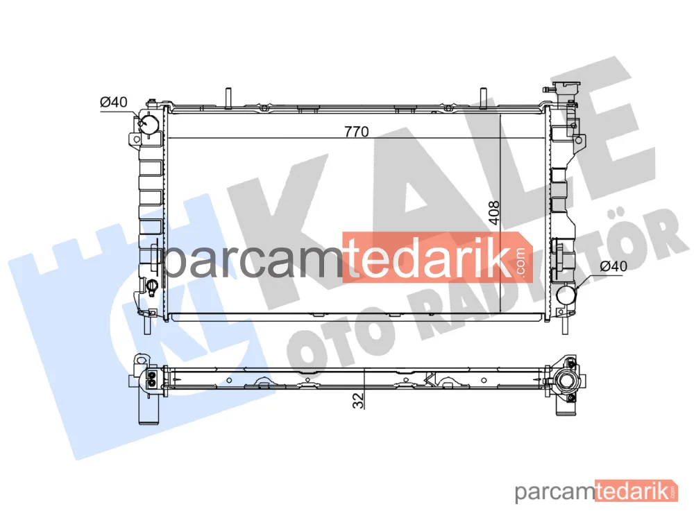 349400 | Su Radyatörü — Dodge Caravan, Chrysler Voyager IV